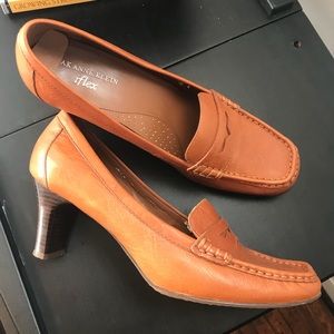 Tan Loafer Heels AK Anne Klein iFlex Comfort Heel